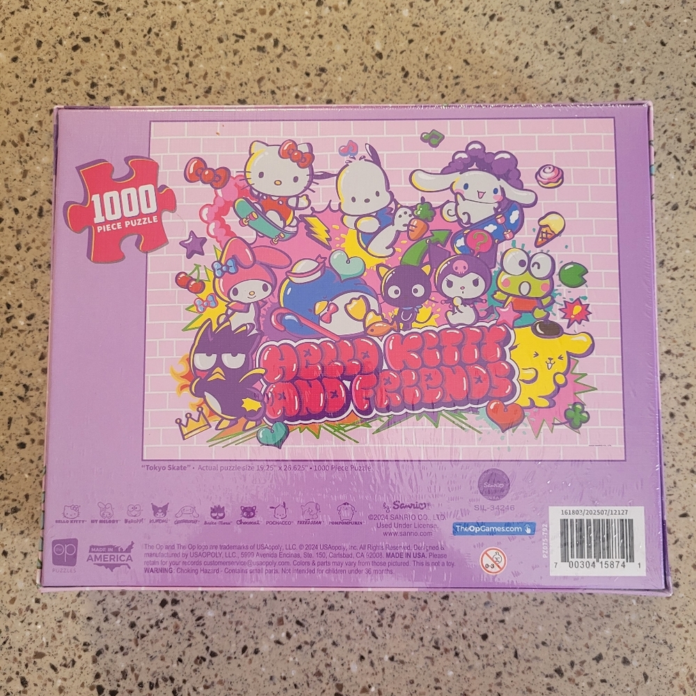 Hello Kitty & Friends “Tokyo Skate” 1000 Piece Jigsaw Puzzle Collectible SEALED - Picture 3 of 7